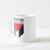 Haltung gegenüber Palästina, Flagge und Olivenbaum Kaffeetasse (Vorderseite Links)