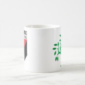 Haltung gegenüber Palästina, Flagge und Olivenbaum Kaffeetasse (Mittel)