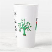 Haltung gegenüber Palästina, Flagge und Olivenbaum Milchtasse (Vorderseite)