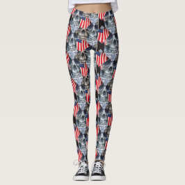 Haltung Roxxs UnisexLeggings "Patriot-Schädel " Leggings