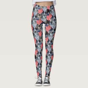 Haltung Roxxs UnisexLeggings "Patriot-Schädel " Leggings