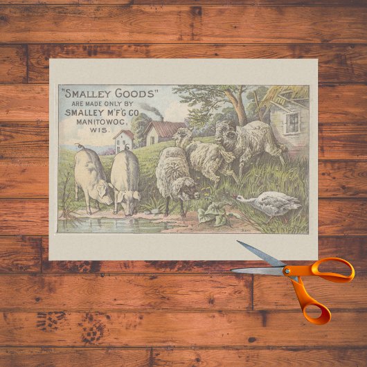 Haltung von Nutztieren und Ephemera Seidenpapier