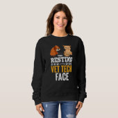 Haltung von Tierärzten Sweatshirt (Vorne ganz)