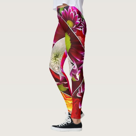Haltungs-Blumen-Leggings-"Blumebots-" Blumenstrauß Leggings (Links)