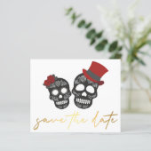 haluzwischen Save the Date Goldhandschriftkarte (Stehend Vorderseite)