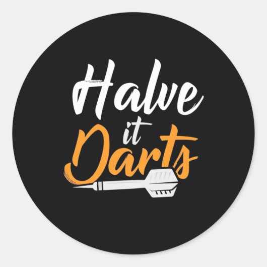 Halve it Darts Runder Aufkleber (Vorderseite)