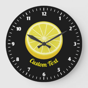 Halve Lemon Große Wanduhr