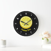 Halve Lemon Große Wanduhr (Zuhause)