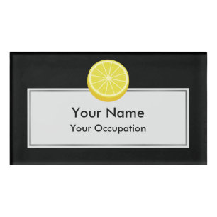 Halve Lemon Namenschild