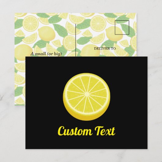 Halve Lemon Postkarte (Vorne/Hinten)