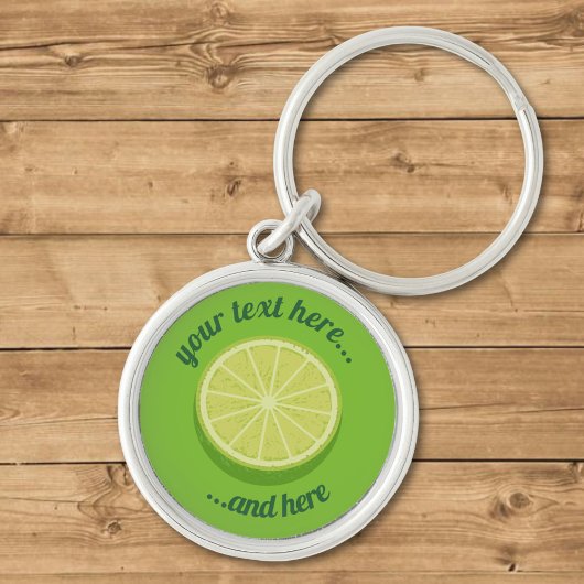 Halve Lime Schlüsselanhänger