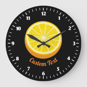 Halve Orange Große Wanduhr