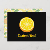 Halve Orange Postkarte (Vorne/Hinten)