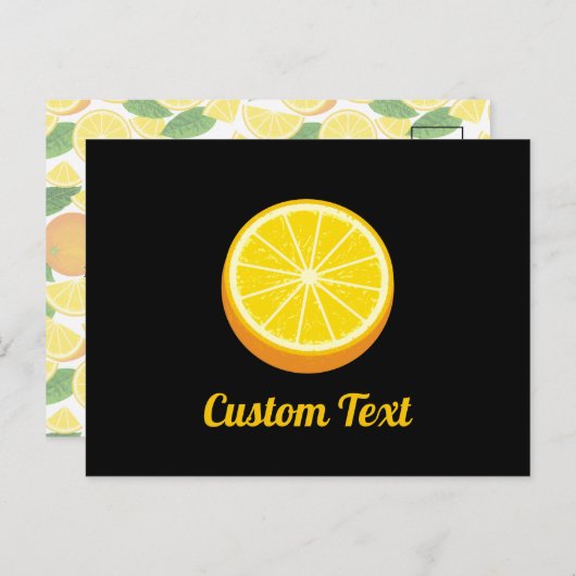 Halve Orange Postkarte (Vorne/Hinten)