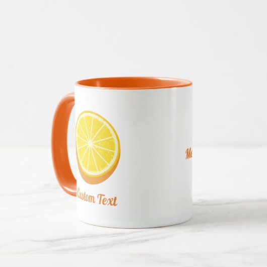 Halve Orange Tasse (Vorderseite Links)