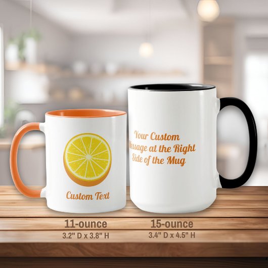 Halve Orange Tasse