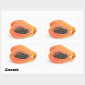 Halved Papaya Rechteckiger Aufkleber (Blatt)