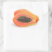 Halved Papaya Rechteckiger Aufkleber (Tasche)