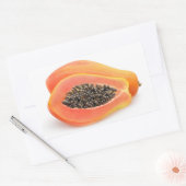 Halved Papaya Rechteckiger Aufkleber (Umschlag)