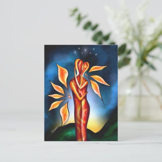 Halves Postkarte (Stehend Vorderseite)