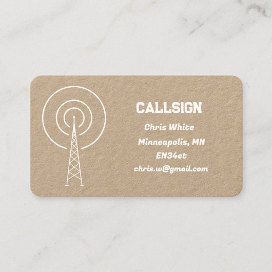Ham Amateur Radio Visitenkarte (Vorderseite)