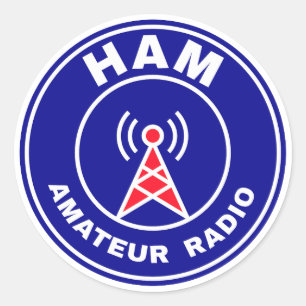 HAM Amateurfunk-Antenne-Abzeichen Runder Aufkleber