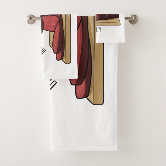 Ham Cartoon-Abbildung Badhandtuch Set (Insitu)