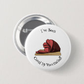 Ham Cartoon-Abbildung Button (Vorne & Hinten)