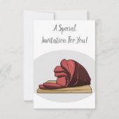 Ham Cartoon-Abbildung Einladung (Rückseite)