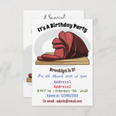 Ham Cartoon-Abbildung Einladung (Vorne/Hinten)