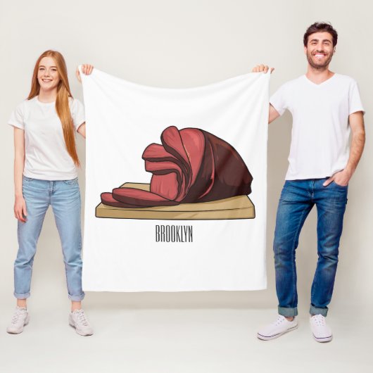 Ham Cartoon-Abbildung Fleecedecke (Beispiel)