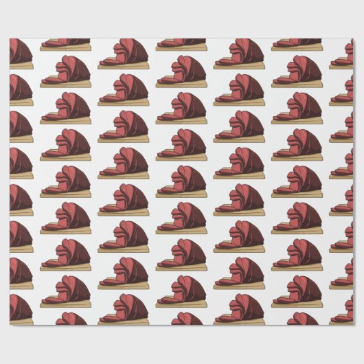 Ham Cartoon-Abbildung Geschenkpapier (Flach)