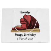 Ham Cartoon-Abbildung Große Geschenktüte (Vorderseite)