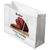 Ham Cartoon-Abbildung Große Geschenktüte (Vorderseite Schrägansicht)