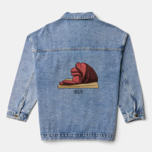 Ham Cartoon-Abbildung Jeansjacke