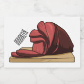 Ham Cartoon-Abbildung Lebensmitteletikett (Einzelnes Label)