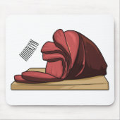 Ham Cartoon-Abbildung Mousepad (Vorne)