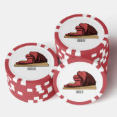 Ham Cartoon-Abbildung Pokerchips (Stapel)
