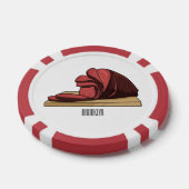 Ham Cartoon-Abbildung Pokerchips (Einzeln)