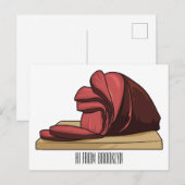 Ham Cartoon-Abbildung Postkarte (Vorne/Hinten)