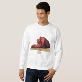 Ham Cartoon-Abbildung Sweatshirt (Vorne ganz)