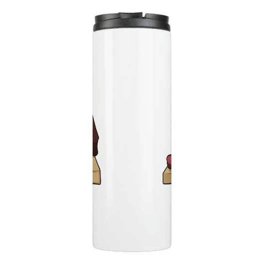 Ham Cartoon-Abbildung Thermosbecher (Rückseite)