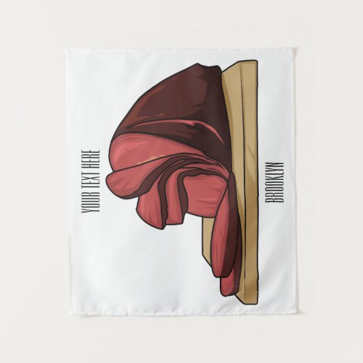 Ham Cartoon-Abbildung Wandteppich (Vorderseite)