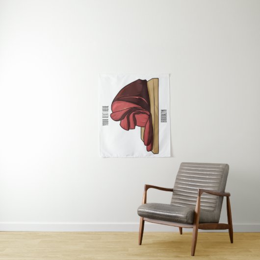 Ham Cartoon-Abbildung Wandteppich (Beispiel)