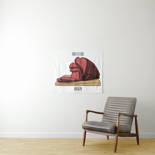 Ham Cartoon-Abbildung Wandteppich (Beispiel (Horizontal))