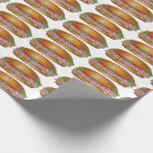 Ham Cheese Sub Hoagie Grinder U-Boot Sandwich Geschenkpapier (Ecke)