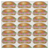 Ham Cheese Sub Hoagie U-Boot Sandwich Fabric Stoff (Muster)