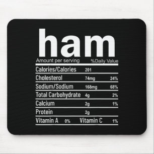 Ham Ernährungsfakten Lustig Thanksgiving Weihnacht Mousepad