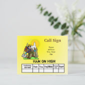 Ham-Funker auf der QSL-Karte Postkarte (Stehend Vorderseite)