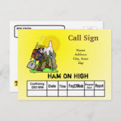 Ham-Funker auf der QSL-Karte Postkarte (Vorne/Hinten)